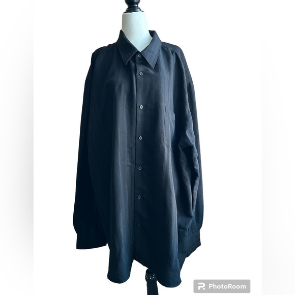 Liz Claiborne, black, size 3xl black with dark, black pinstriping,1 front pocket - Picture 1 of 12